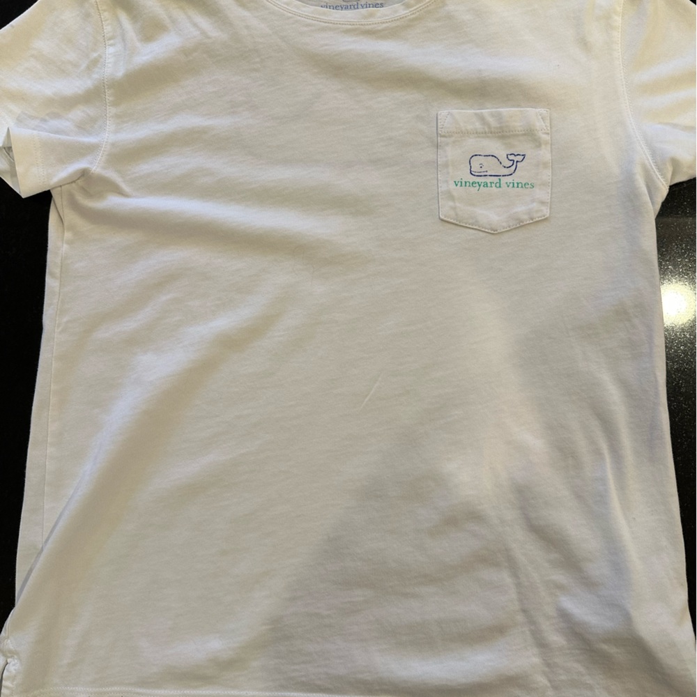 Vineyard Vine Youth Girls White T shirt, Youth L